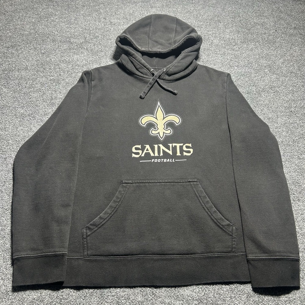 Fanatics New Orleans Saints LogoHoodie Sweatshirt Mens Large Black NFL Football